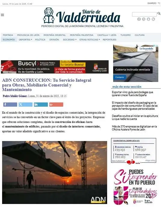 publicación en Diario Valderrueda